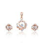 Natural Diamond Pendant Set 0.55 Ct IGI Certified 18K Gold SI Gift for Women