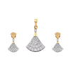 IGI Certified 1.15 Ct Diamond Pendant Set 18K Gold H-I VS Classic Jewelry