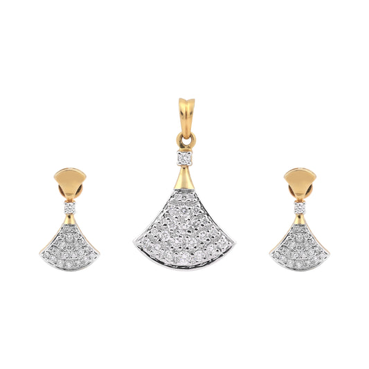 IGI Certified 1.15 Ct Diamond Pendant Set 18K Gold H-I VS Classic Jewelry