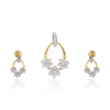 IGI Certified Natural Diamond Pendant Set 2.80 ct 18K Gold Necklace Women