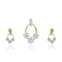 IGI Certified Natural Diamond Pendant Set 2.80 ct 18K Gold Necklace Women