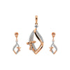 0.94 Ct Natural Diamond Pendant Set 18K Gold G-H-I VS Jewelry for Women
