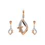 0.94 Ct Natural Diamond Pendant Set 18K Gold G-H-I VS Jewelry for Women