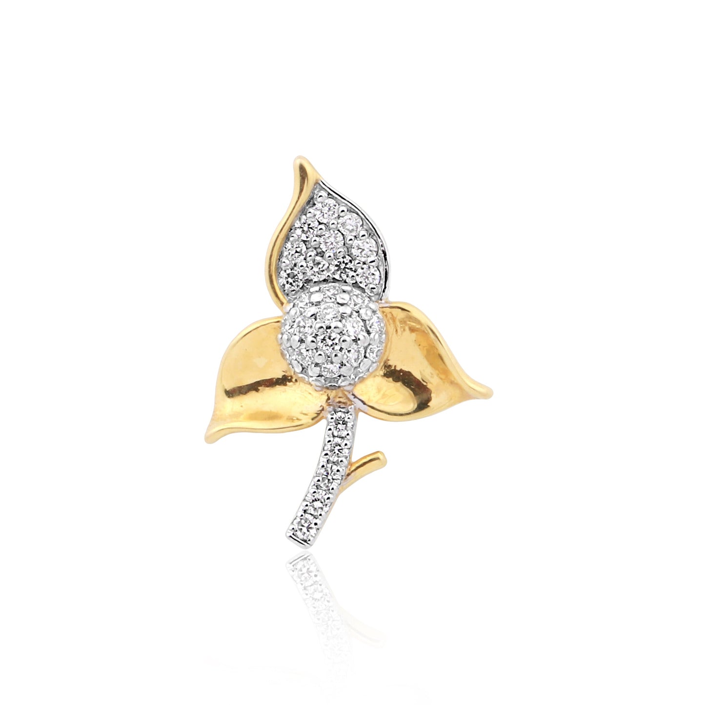 IGI Certified 18K Gold Diamond Pendant Set 0.61 Ct G-H VS Stylish Women Jewelry - view 3