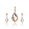 0.94 Ct Natural Diamond Pendant Set 18K Gold G-H-I VS Jewelry for Women - view 3