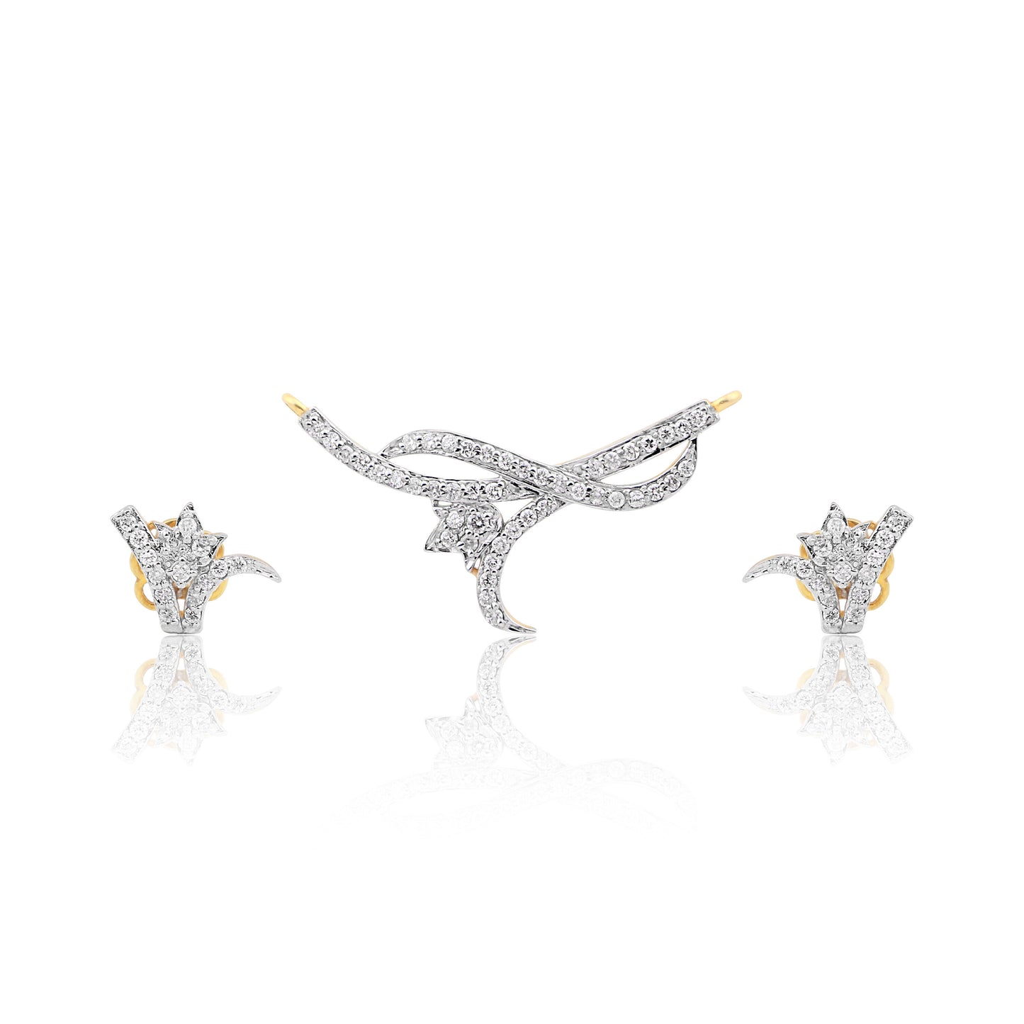 Luxury 0.61 Ct Diamond Pendant Set IGI Certified 18K Gold G-H VS Jewelry