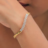 18KT Yellow Gold Natural Diamond Bangle 0.88 Ct. IGI Certified