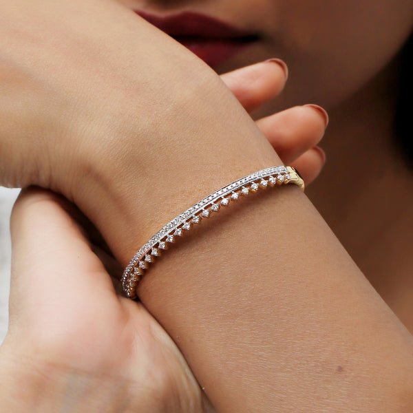 1.18 Ct. IGI Certified Natural Diamond in 18K Solid Gold Bracelets - view 4