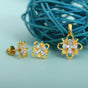 IGI Certified 0.72 Ct Pendant And Earring Set with Natural Diamonds in 18KT Gold