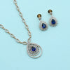 2.95 Ct. IGI Certified Natural Diamond Necklace Set 18K Yellow Gold Earrings
