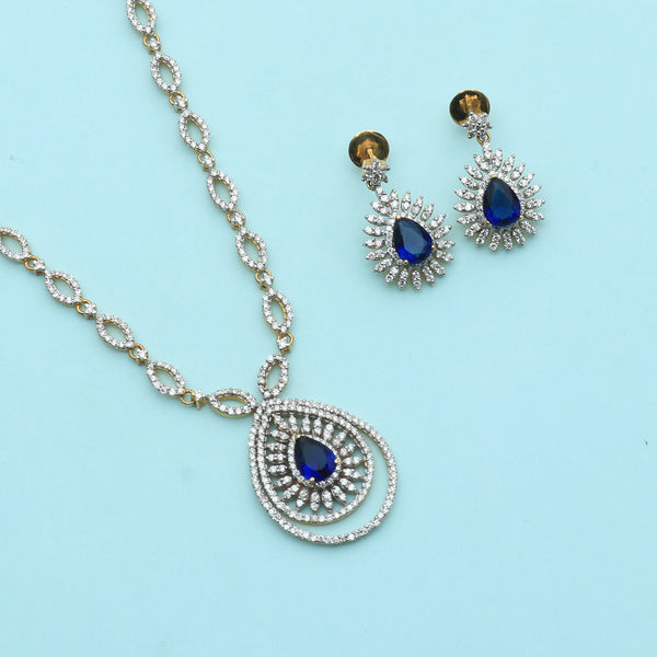 2.95 Ct. IGI Certified Natural Diamond Necklace Set 18K Yellow Gold Earrings