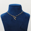 Natural Diamond Necklace Set with Earrings 18K Yellow Gold 1.60 Ct IGI Certified