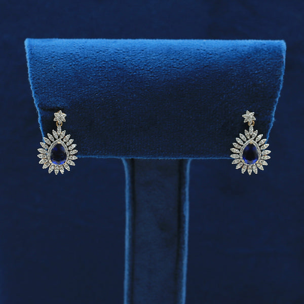 2.95 Ct. IGI Certified Natural Diamond Necklace Set 18K Yellow Gold Earrings