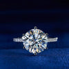 3.5 Ct Certified White Round Cut Moissanite Solitaire Ring Romantic Gift 18K Gold P 18K Gold Plated
