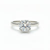 1.30 Ct Certified Cushion Cut White Moissanite Solitaire Ring For Wife 18K Gold Pla 18K Gold Plated