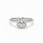 1.30 ct DEW Certified Cushion Cut White Moissanite Solitaire Ring For Wife 18K Gold Pla 18K Gold Plated