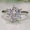 Certified 2.55 Ct White Round Moissanite Solitaire Ring in New Year Gift 18K Gold P 18K Gold Plated