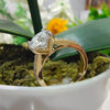 3.10 Ct Certified Round Cut Moissanite Solitaire Ring Special Occasion 18K Gold Pla 18K Gold Plated