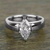 3 Ct Certified Marquise Cut White Moissanite Solitaire Ring For Daughter 18K Gold P 18K Gold Plated