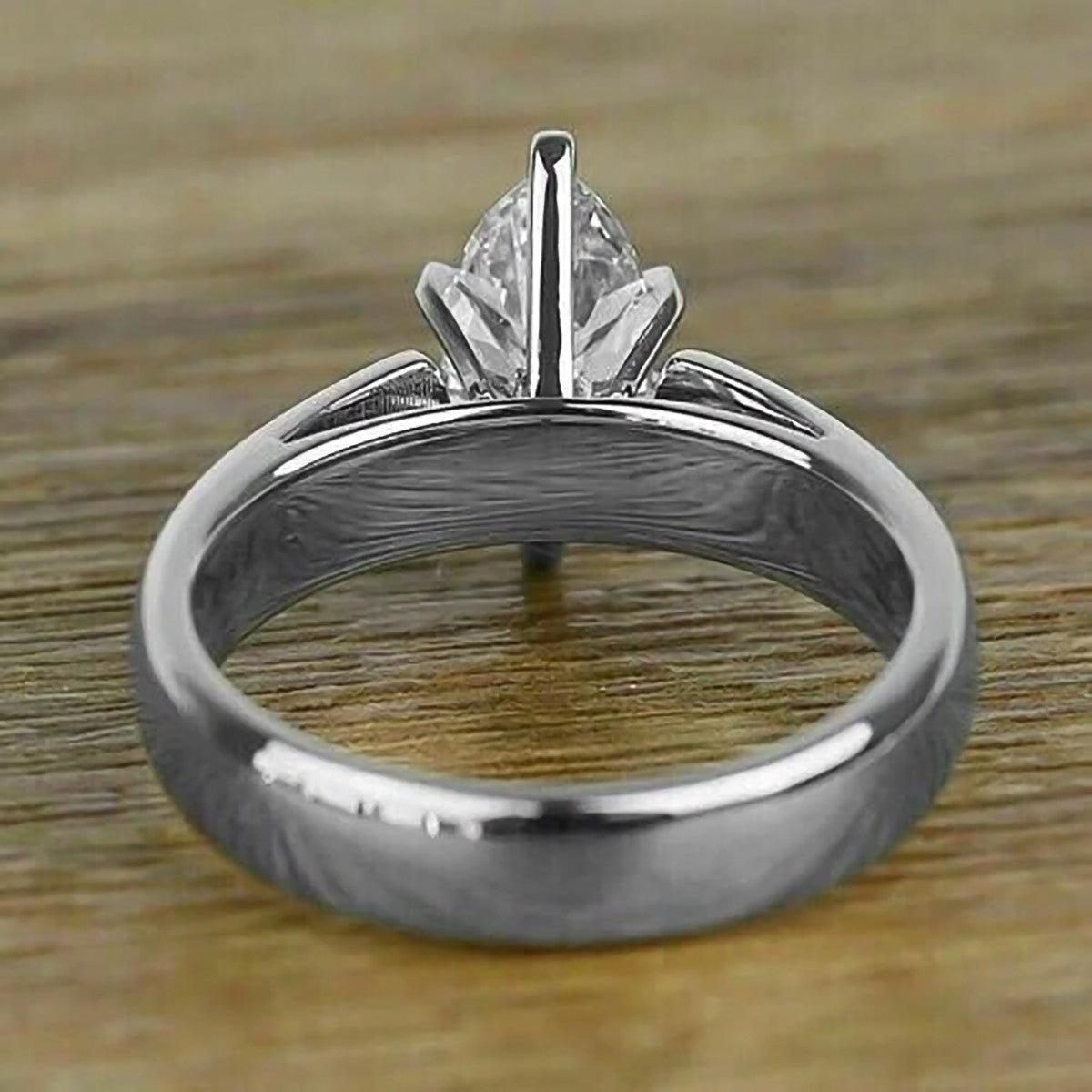 3 Ct Certified Marquise Cut White Moissanite Solitaire Ring For Daughter 18K Gold P 18K Gold Plated