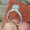 1.30 Ct Certified Cushion Cut White Moissanite Solitaire Ring For Wife 18K Gold Pla 18K Gold Plated