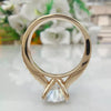3.10 Ct Certified Round Cut Moissanite Solitaire Ring Special Occasion 18K Gold Pla 18K Gold Plated
