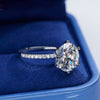 3.5 Ct Certified White Round Cut Moissanite Solitaire Ring Romantic Gift 18K Gold P 18K Gold Plated