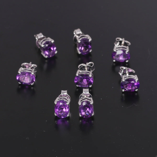 65 Ct Natural Purple Amethyst Earrings - GEMHUB & CO. - View 5