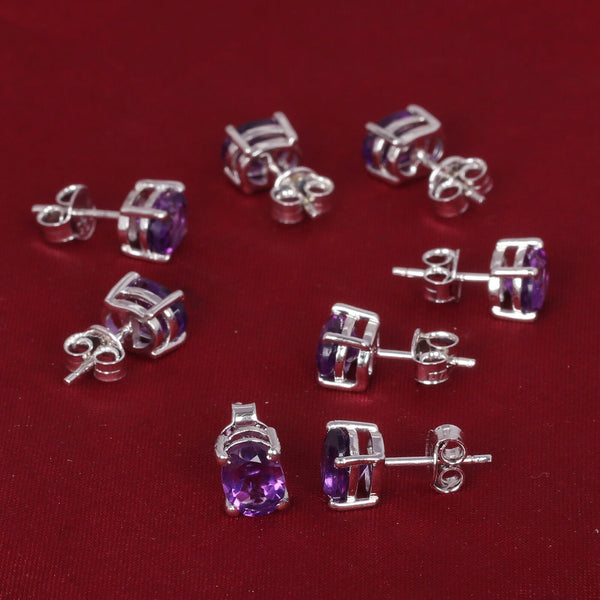 65 Ct Natural Purple Amethyst Earrings - GEMHUB & CO. - View 6