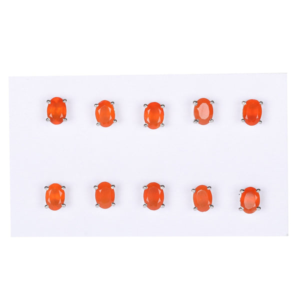 65 Ct Natural Orange Carnelian Earrings - GEMHUB & CO. - View 2
