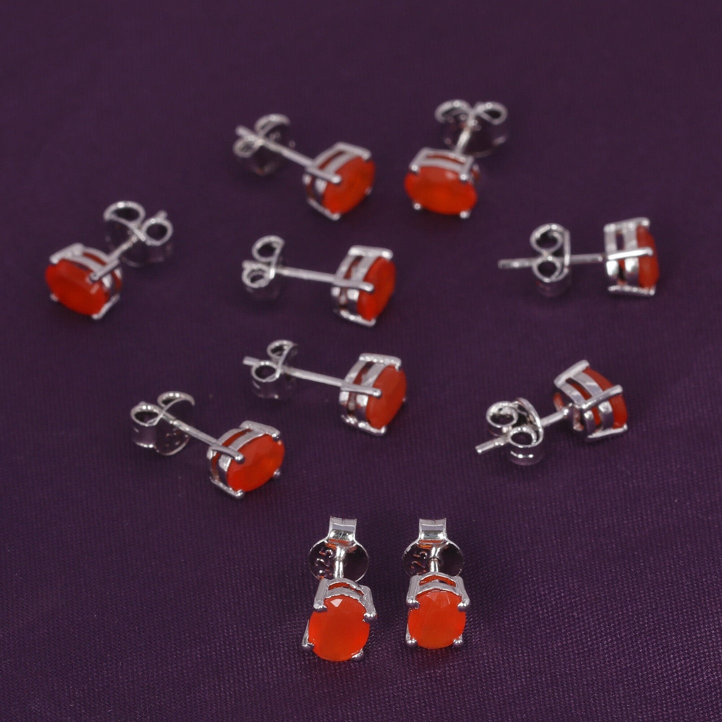 65 Ct Natural Orange Carnelian Earrings - GEMHUB & CO. - View 6