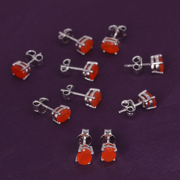 65 Ct Natural Orange Carnelian Earrings - GEMHUB & CO. - View 6
