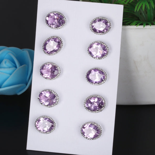 65 Ct Natural Purple Moonstone Earrings - GEMHUB & CO.
