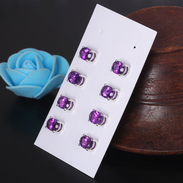 65 Ct Natural Purple Amethyst Earrings - GEMHUB & CO.