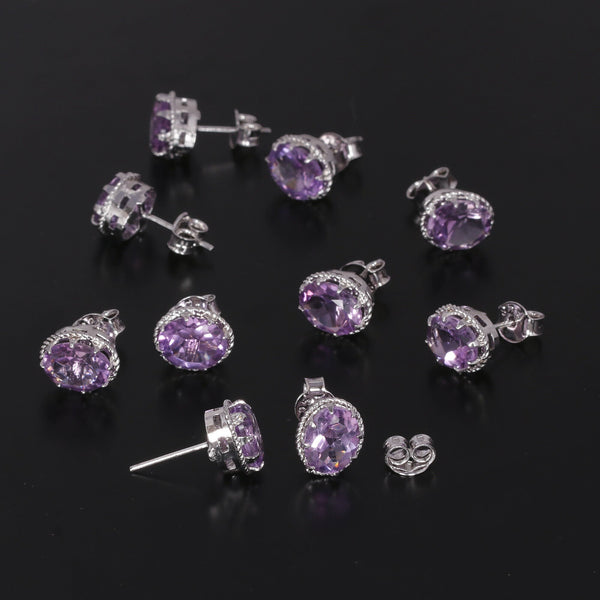 65 Ct Natural Purple Moonstone Earrings - GEMHUB & CO. - View 5