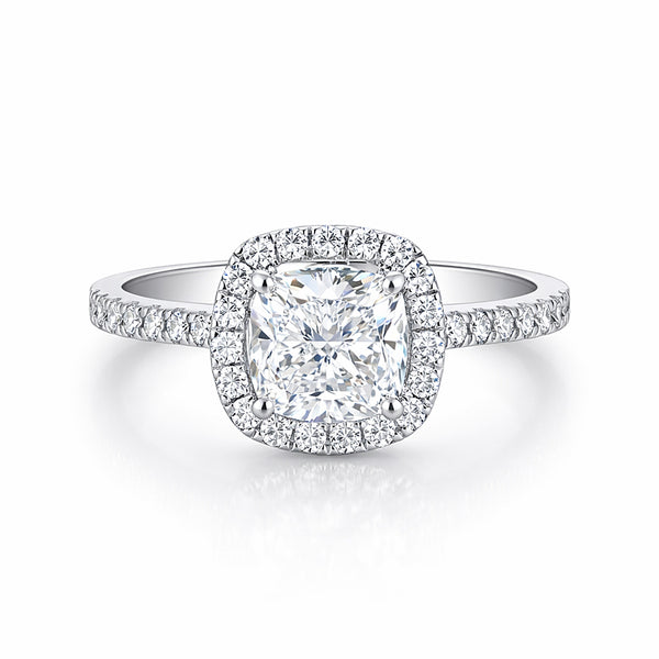 2 Ct Cushion Cut Lab Grown Diamond Ring - GEMHUB & CO. - View 2