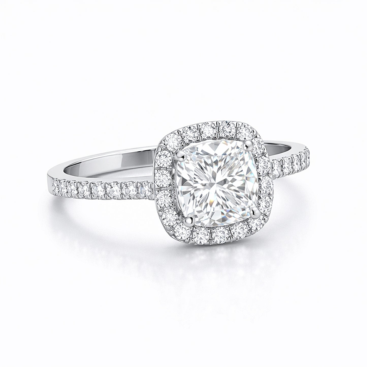 2 Ct Cushion Cut Lab Grown Diamond Ring - GEMHUB & CO. - View 3