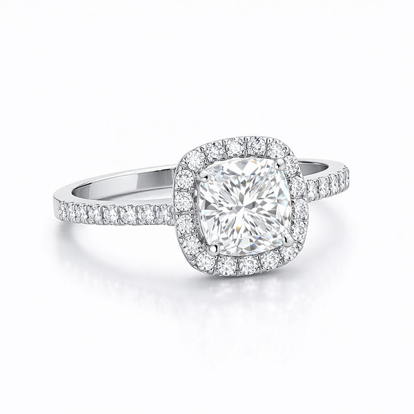 2 Ct Cushion Cut Lab Grown Diamond Ring - GEMHUB & CO. - View 3