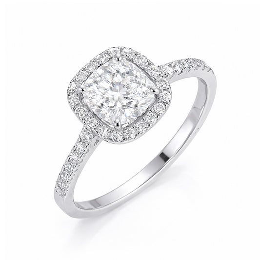 2 Ct Cushion Cut Lab Grown Diamond Ring - GEMHUB & CO.