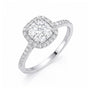 2 Ct Cushion Cut Lab Grown Diamond Ring — VS1 Clarity, 18k Gold Vermeil
