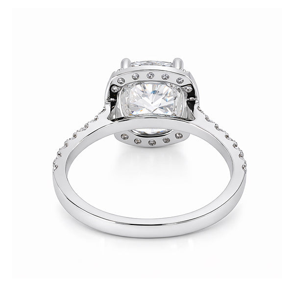 2 Ct Cushion Cut Lab Grown Diamond Ring - GEMHUB & CO. - View 4