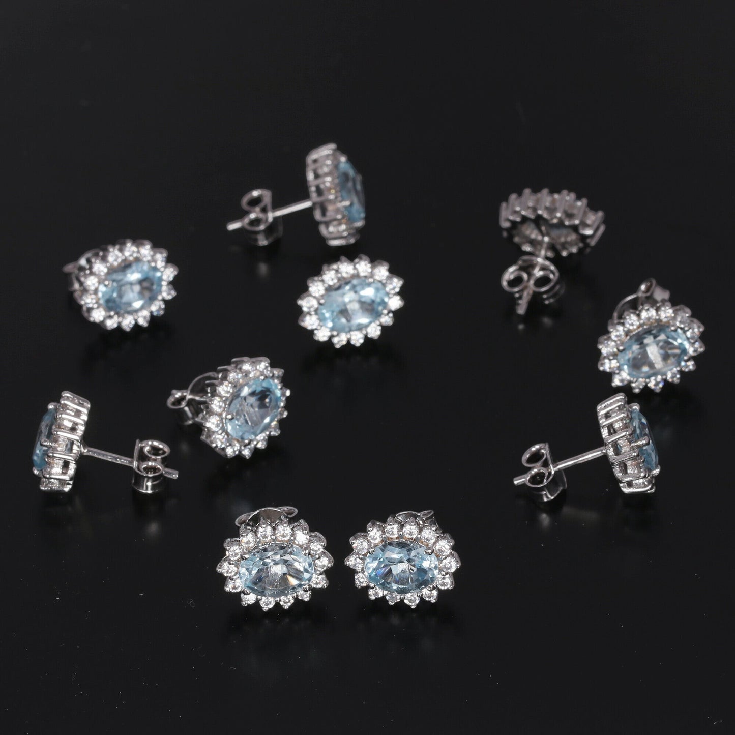 65 Ct Natural Aqua Sky Aquamarine Earrings - GEMHUB & CO. - View 5