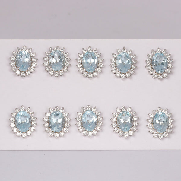 65 Ct Natural Aqua Sky Aquamarine Earrings - GEMHUB & CO. - View 3