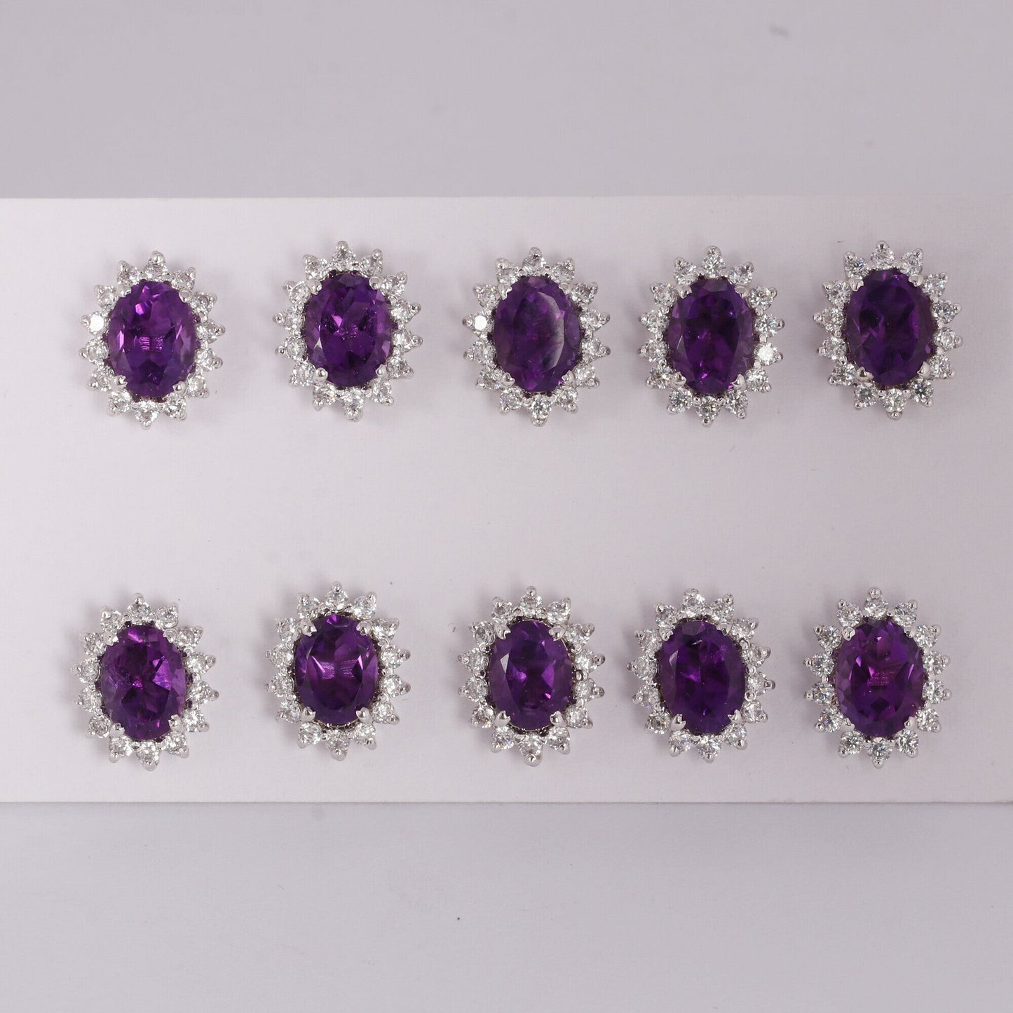 65 Ct Natural Purple Amethyst Earrings - GEMHUB & CO. - View 3