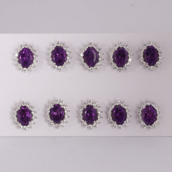 65 Ct Natural Purple Amethyst Earrings - GEMHUB & CO. - View 3