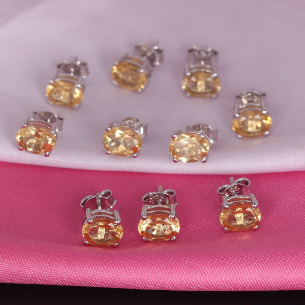 65 Ct Natural Yellow Citrine Earrings - GEMHUB & CO. - View 6