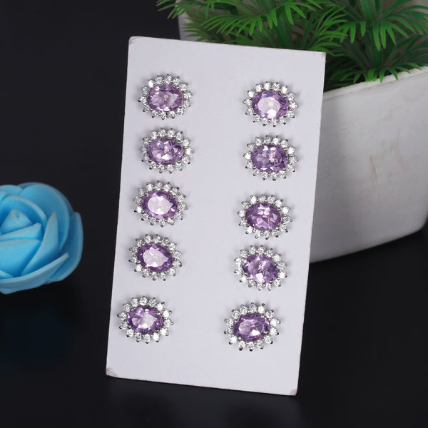 65 Ct Natural Purple Amethyst Earrings - GEMHUB & CO.