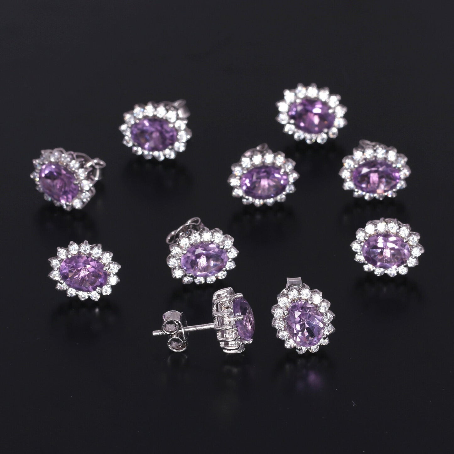 65 Ct Natural Purple Amethyst Earrings - GEMHUB & CO. - View 5