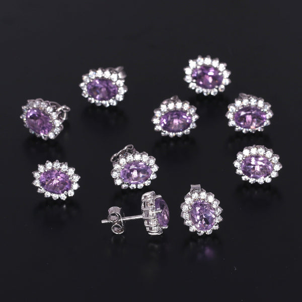 65 Ct Natural Purple Amethyst Earrings - GEMHUB & CO. - View 5