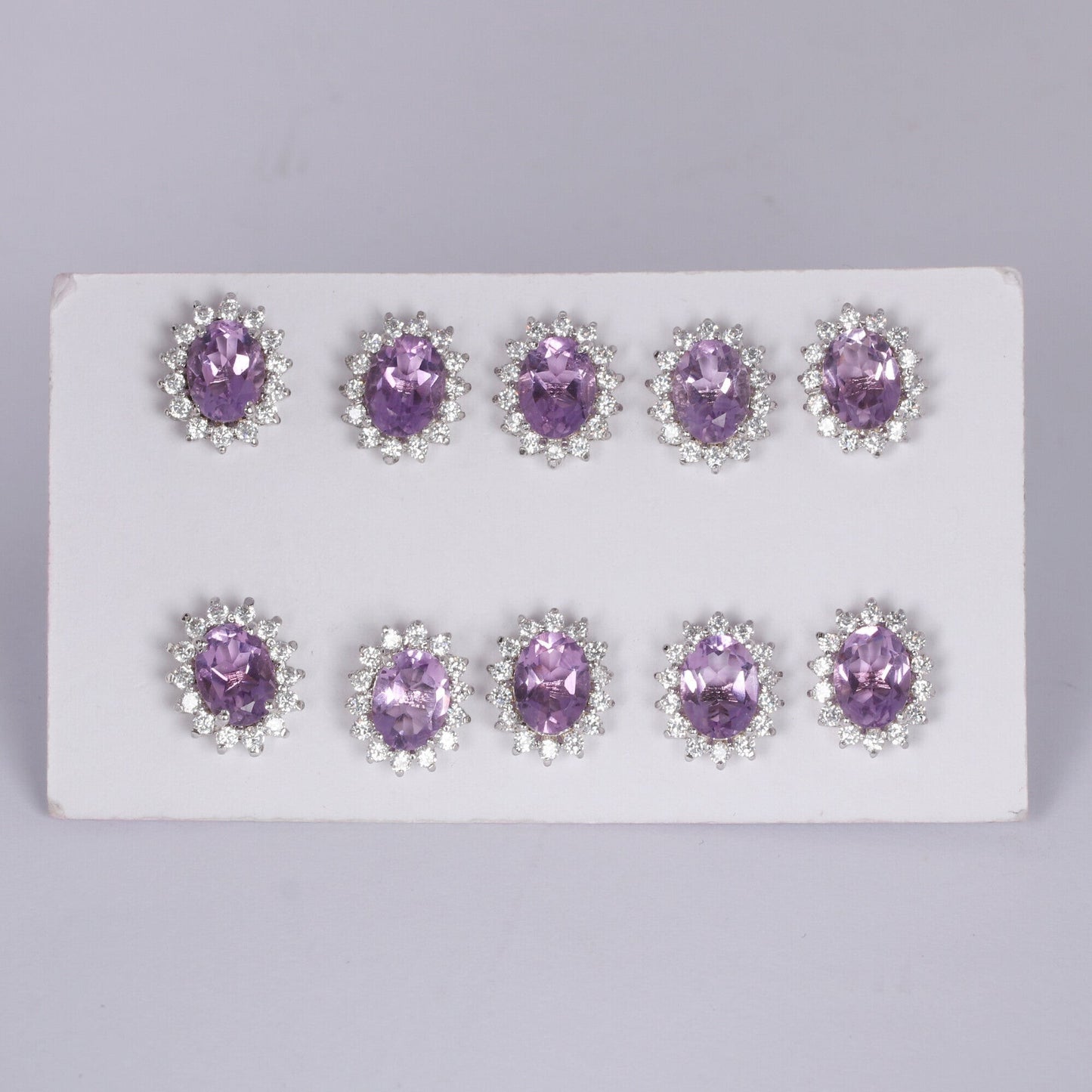 65 Ct Natural Purple Amethyst Earrings - GEMHUB & CO. - View 3